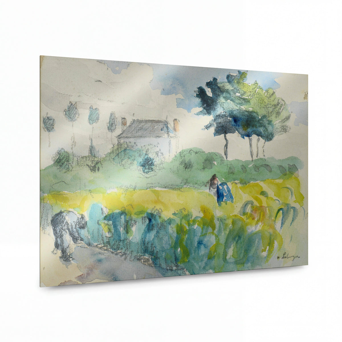 Obraz Henri Lebasque — Country House — lesklý kovový obraz — lesklý kovový obraz