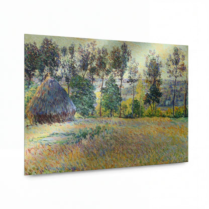 Obraz Henri Lebasque — Landscape with Haystack — lesklý obraz na hliníku — lesklý obraz na hliníku