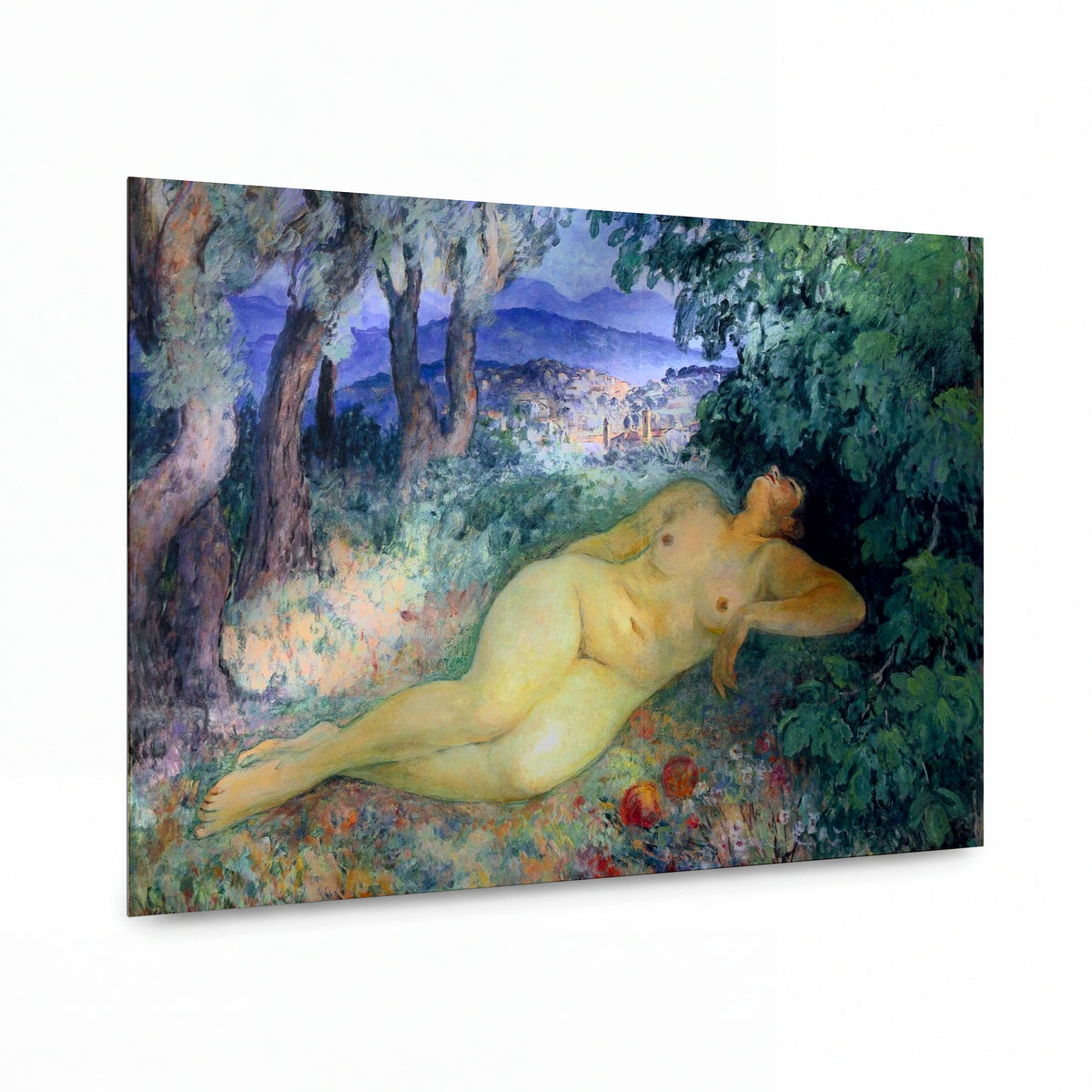 Obraz Henri Lebasque — Large Nude at Cannes — lesklý obraz na hliníku