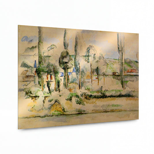 Obraz Paul Cézanne — Chateau at Medan — hliníkový panel s vysokým leskem — hliníkový panel s vysokým leskem