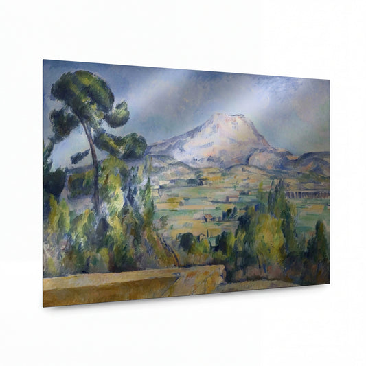 Obraz Paul Cézanne — Mount Sainte-Victoire with Large Pine — kovový obraz na hliníkovém panelu — kovový obraz na hliníkovém panelu