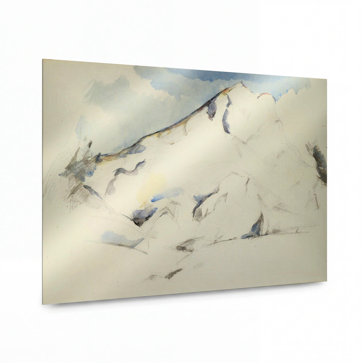 Obraz Paul Cézanne — Mount Sainte-Victoire — reprodukce na lesklém hliníkovém panelu — reprodukce na lesklém hliníkovém panelu