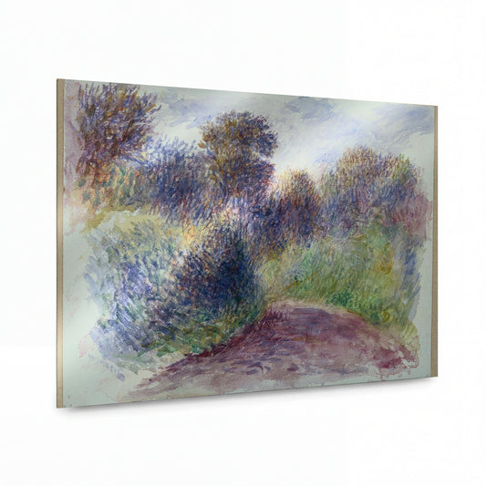 Obraz Pierre-Auguste Renoir — Country Lane — reprodukce na kovovém panelu s vysokým leskem