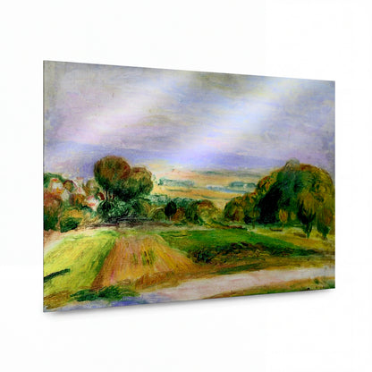 Obraz Pierre-Auguste Renoir — Landscape at Magagnosc — lesklý kovový obraz — lesklý kovový obraz