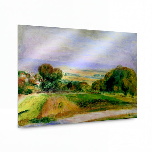 Obraz Pierre-Auguste Renoir — Landscape at Magagnosc — lesklý kovový obraz — lesklý kovový obraz