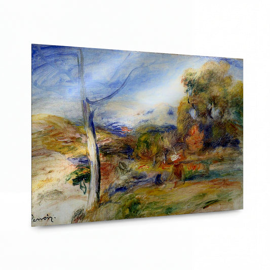 Obraz Pierre-Auguste Renoir — Landscape near Cagnes — kovový obraz s vysokým leskem — kovový obraz s vysokým leskem