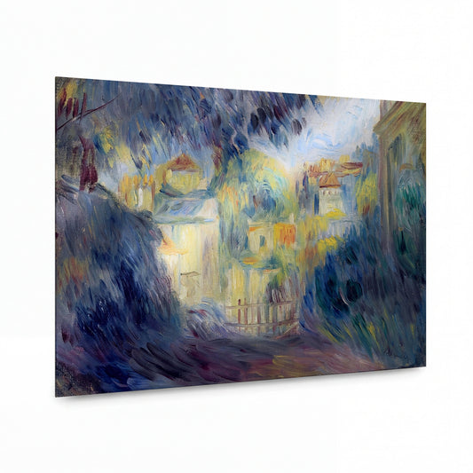 Obraz Pierre-Auguste Renoir — Krajina s červenými střechami — reprodukce na lesklém hliníkovém panelu