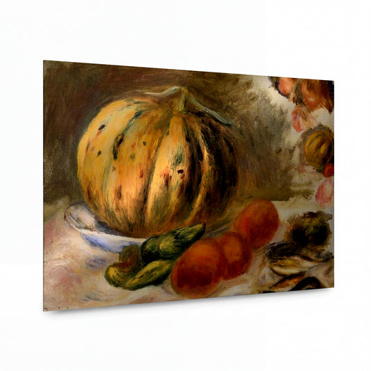 Obraz Pierre-Auguste Renoir — Meloun a rajčata — lesklý obraz na hliníku