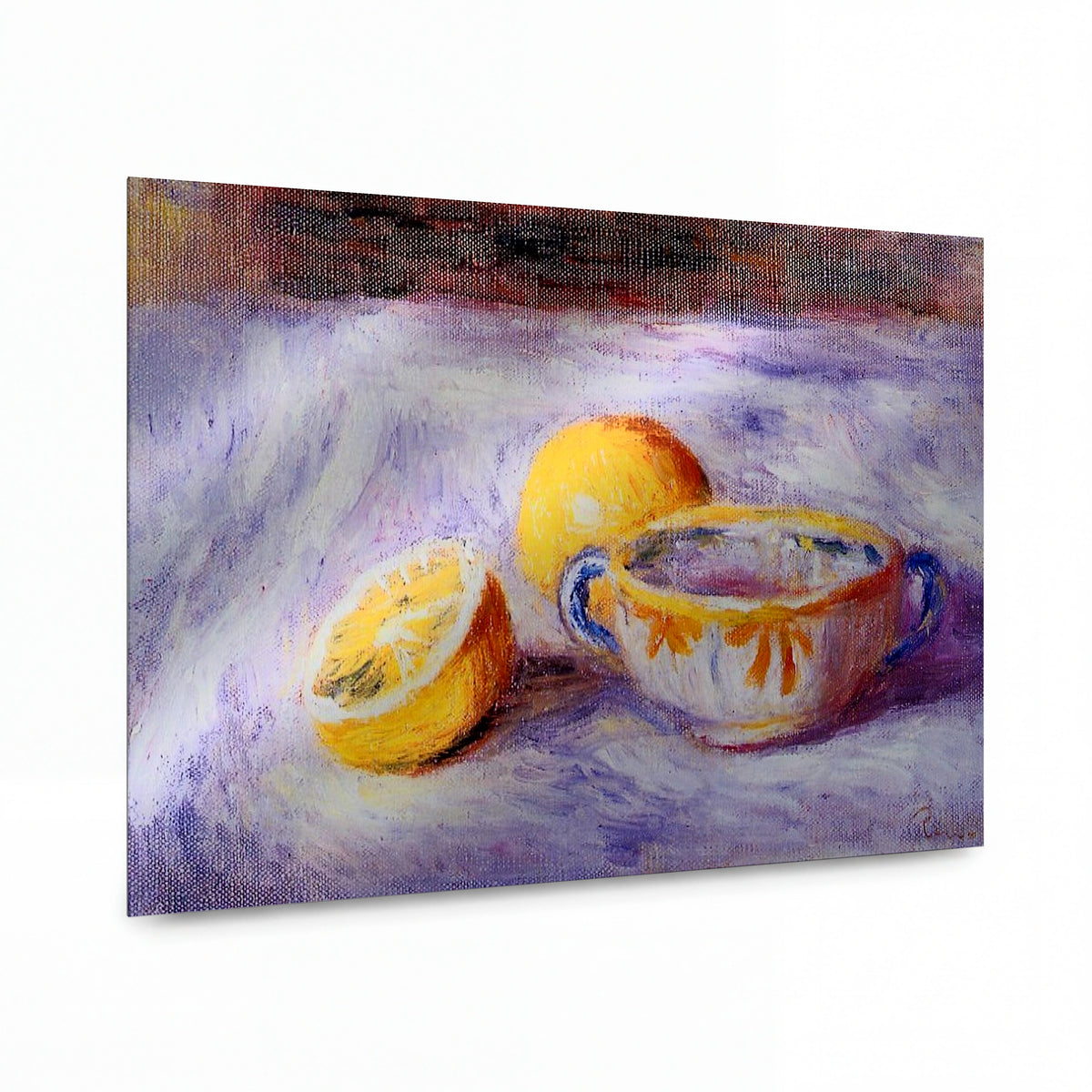 Obraz Pierre-Auguste Renoir — Zátiší s citróny — kovová reprodukce s vysokým leskem
