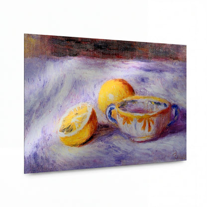 Obraz Pierre-Auguste Renoir — Zátiší s citróny — kovová reprodukce s vysokým leskem
