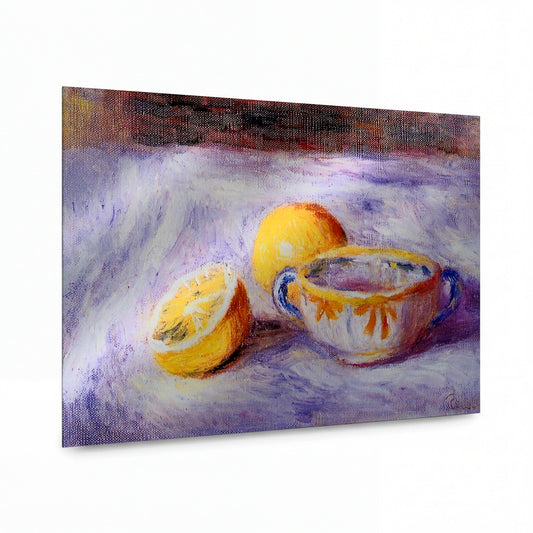 Obraz Pierre-Auguste Renoir — Zátiší s citróny — kovová reprodukce s vysokým leskem