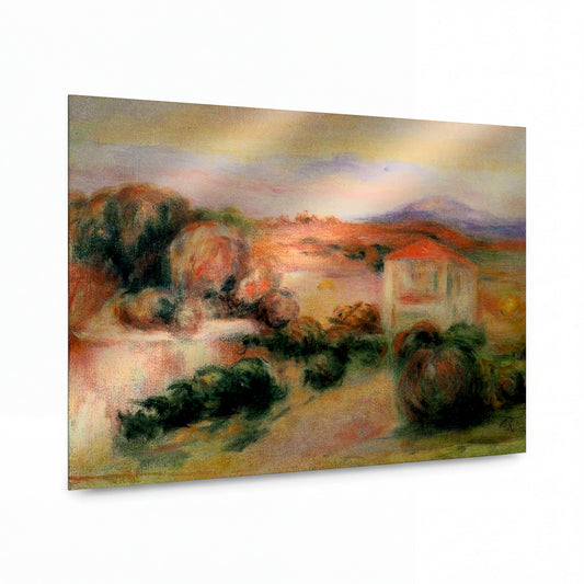 Obraz Pierre-Auguste Renoir — White Houses — prémiová reprodukce na kovovém panelu — prémiová reprodukce na kovovém panelu