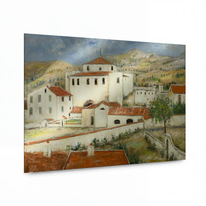 Obraz Maurice Utrillo — Corsican Landscape — umělecký kovový obraz s vysokým leskem — umělecký kovový obraz s vysokým leskem