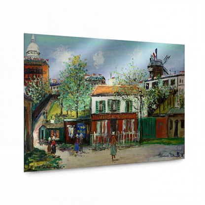 Obraz Maurice Utrillo — Le Maquis de Montmartre — luxusní reprodukce na kovu — luxusní reprodukce na kovu