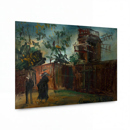Obraz Maurice Utrillo — Le Moulin de la Galette — lesklý kovový obraz — lesklý kovový obraz