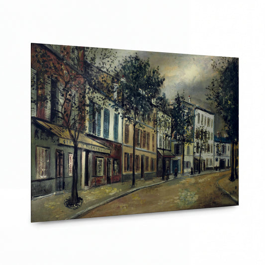 Obraz Maurice Utrillo — Lilas Street at Paris, 1918 — kovový obraz na hliníkovém panelu