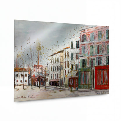 Obraz Maurice Utrillo — Saint-Denis — kovový obraz na hliníkovém panelu — kovový obraz na hliníkovém panelu