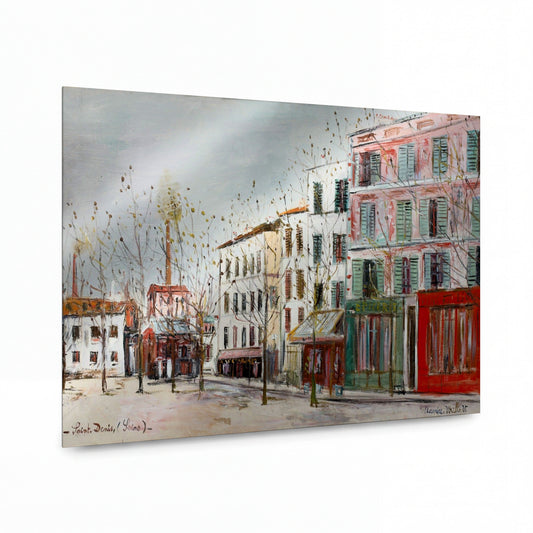 Obraz Maurice Utrillo — Saint-Denis — kovový obraz na hliníkovém panelu — kovový obraz na hliníkovém panelu