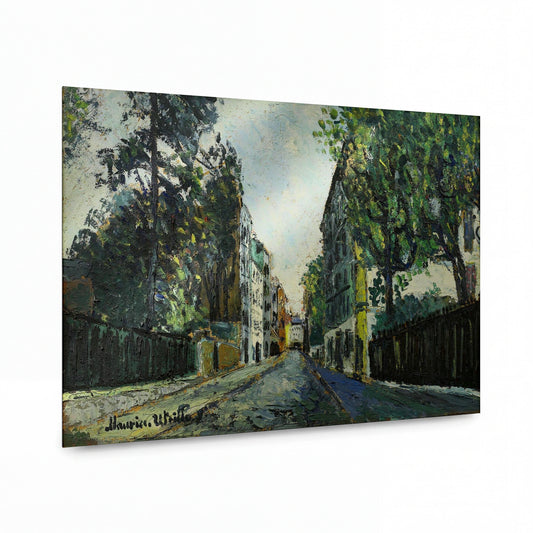 Obraz Maurice Utrillo — Street at Sannois, 1910 — kovový obraz s vysokým leskem