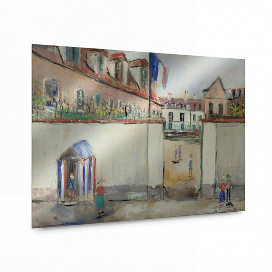 Obraz Maurice Utrillo — The Barn, Morland Boulevard — hliníkový panel s vysokým leskem — hliníkový panel s vysokým leskem