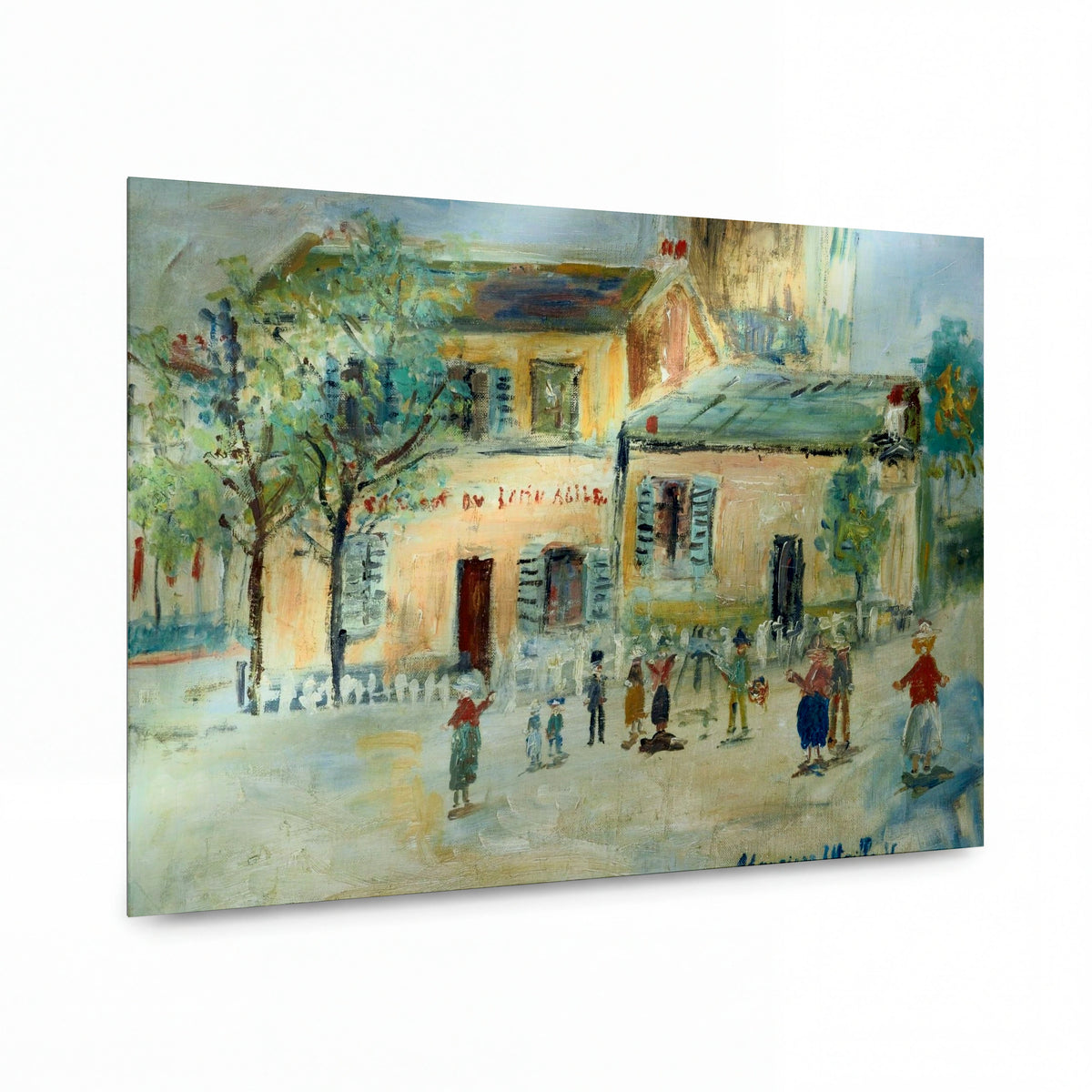 Obraz Maurice Utrillo — The Cabaret of Lapin Agile at Montmartre — hliníkový panel s vysokým leskem — hliníkový panel s vysokým leskem
