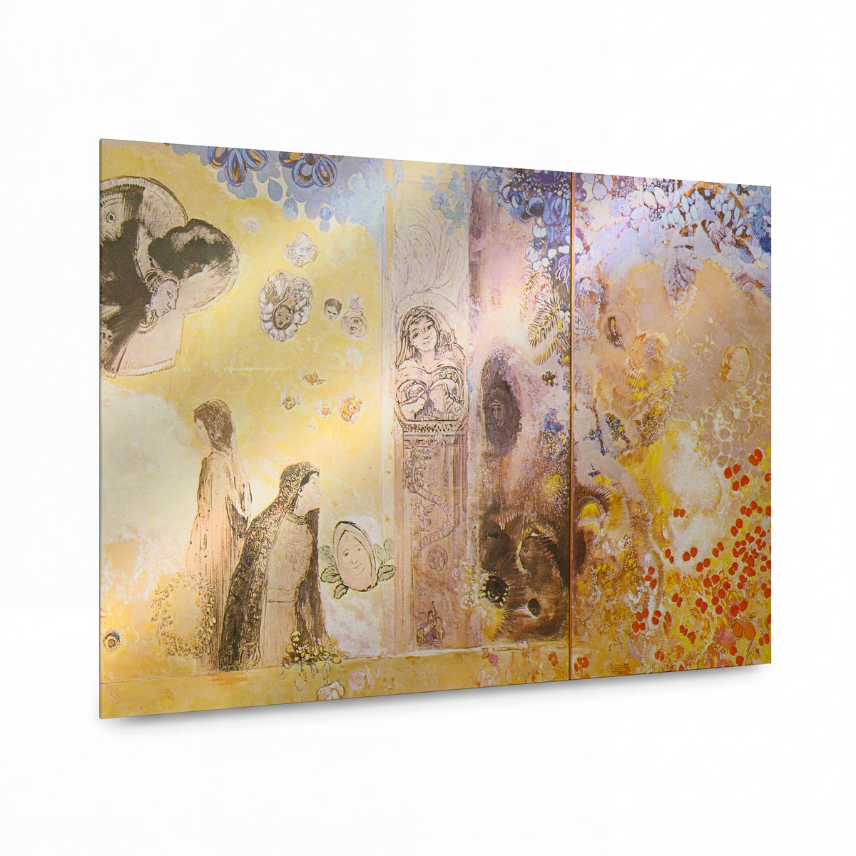 Obraz Odilon Redon — The Night — umělecký kovový obraz s vysokým leskem — umělecký kovový obraz s vysokým leskem