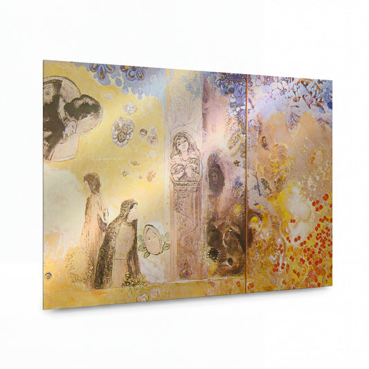 Obraz Odilon Redon — The Night — umělecký kovový obraz s vysokým leskem — umělecký kovový obraz s vysokým leskem