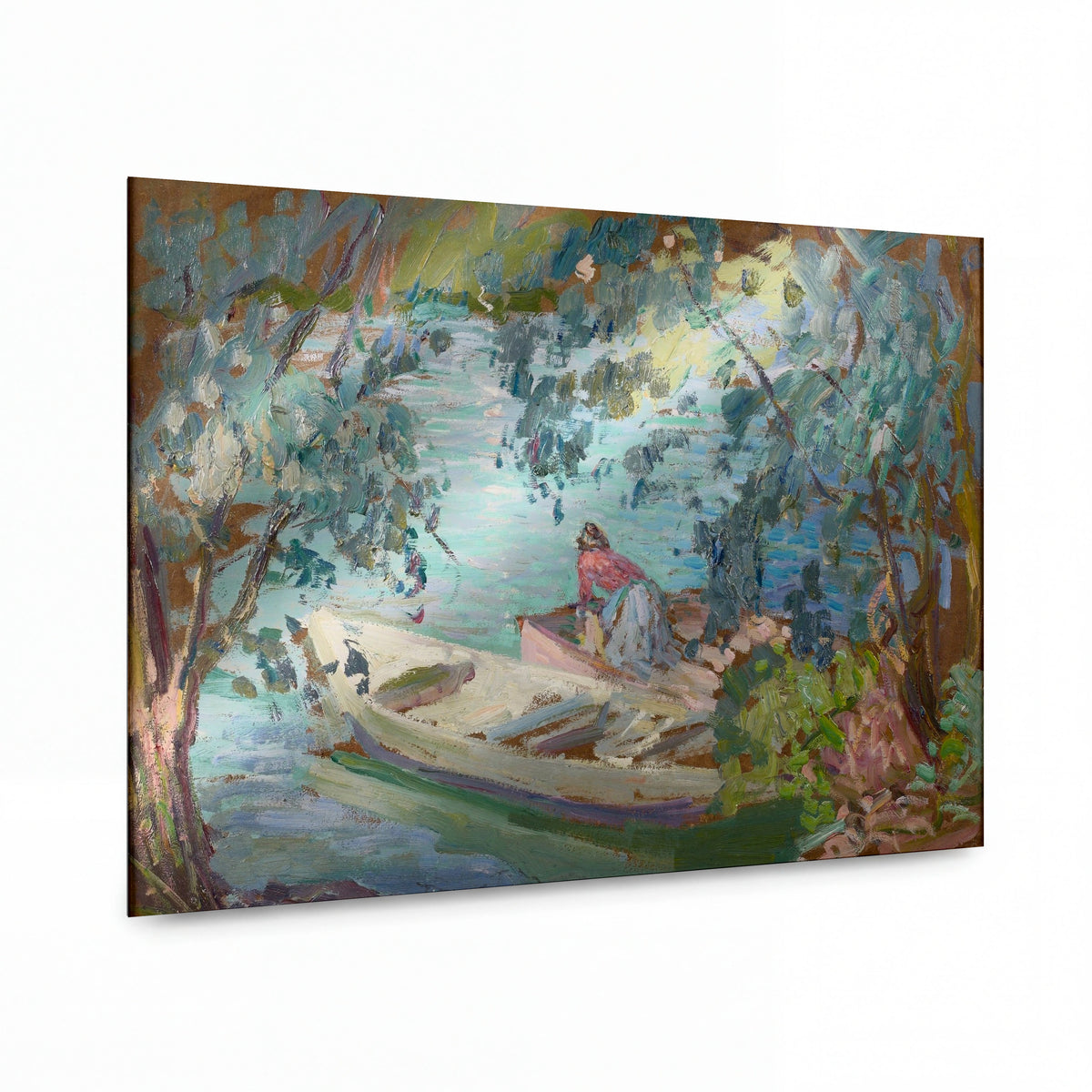 Obraz Henri Lebasque — Laundering on the Bank of the Marne — umělecký kovový obraz s vysokým leskem — umělecký kovový obraz s vysokým leskem