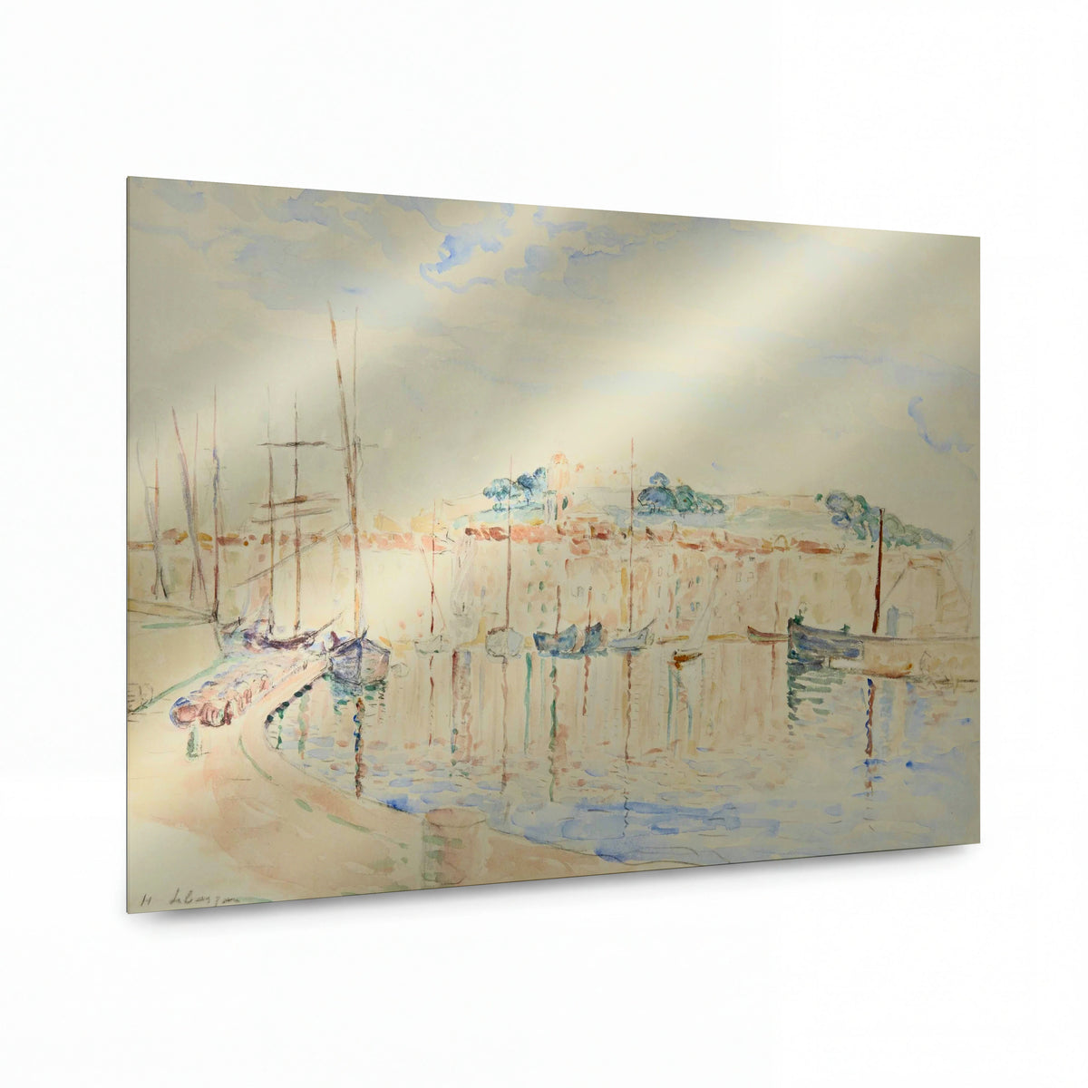 Obraz Henri Lebasque — The Port of Saint-Tropez — hliníkový panel s vysokým leskem