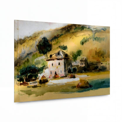 Obraz Paul Cézanne — Near Aix-en-Provence — reprodukce na kovovém panelu s vysokým leskem — reprodukce na kovovém panelu s vysokým leskem