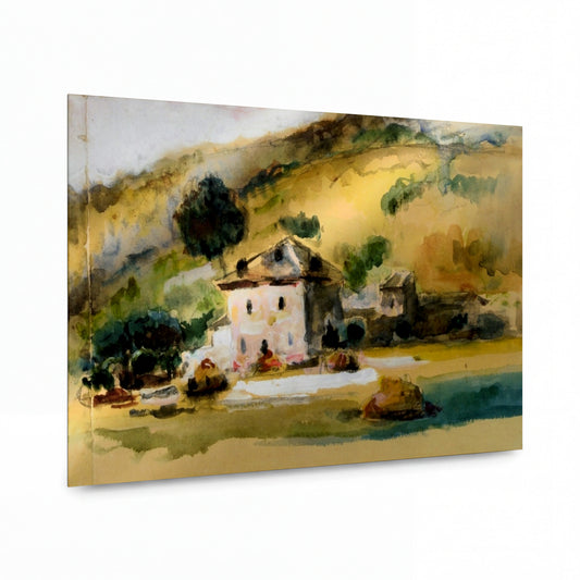 Obraz Paul Cézanne — Near Aix-en-Provence — reprodukce na kovovém panelu s vysokým leskem — reprodukce na kovovém panelu s vysokým leskem
