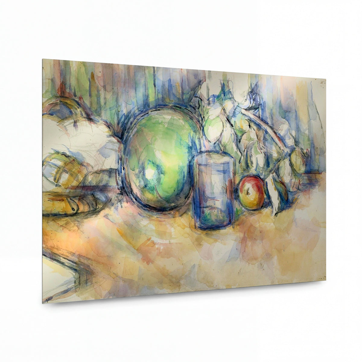 Obraz Paul Cézanne — Zátiší s melounem — hliníkový panel s vysokým leskem — hliníkový panel s vysokým leskem