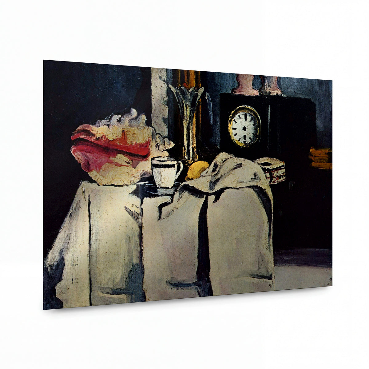 Obraz Paul Cézanne — Černé hodiny — reprodukce na lesklém hliníkovém panelu