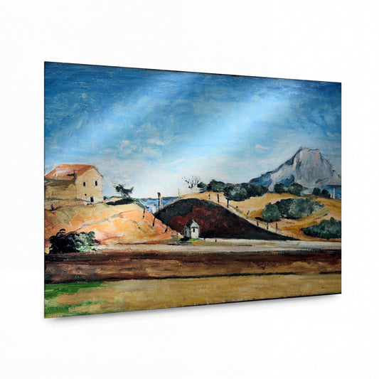Obraz Paul Cézanne — The Railway Cutting — kovový obraz s vysokým leskem — kovový obraz s vysokým leskem