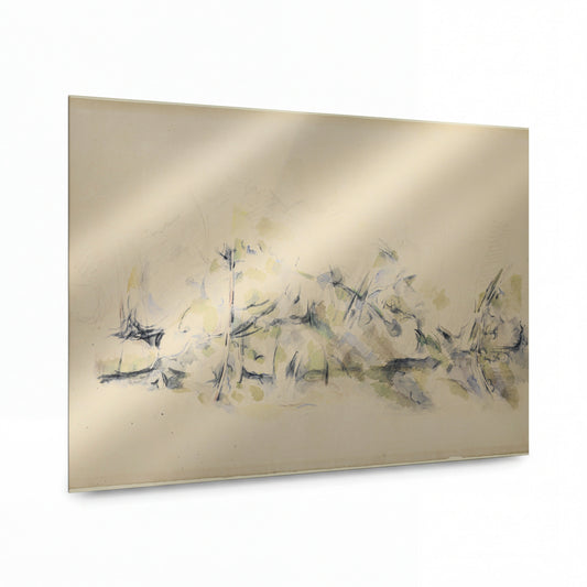 Obraz Paul Cézanne — Undergrowth — kovový obraz na hliníkovém panelu — kovový obraz na hliníkovém panelu