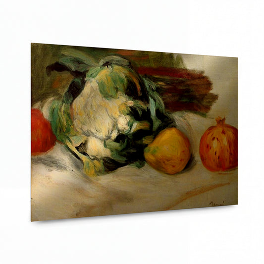 Obraz Renoir — Květák a granátová jablka — lesklý obraz na hliníku