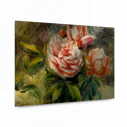 Obraz Pierre Auguste Renoir — Roses — luxusní reprodukce na kovu — luxusní reprodukce na kovu