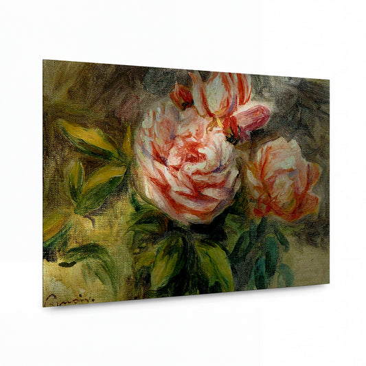 Obraz Pierre Auguste Renoir — Roses — luxusní reprodukce na kovu — luxusní reprodukce na kovu