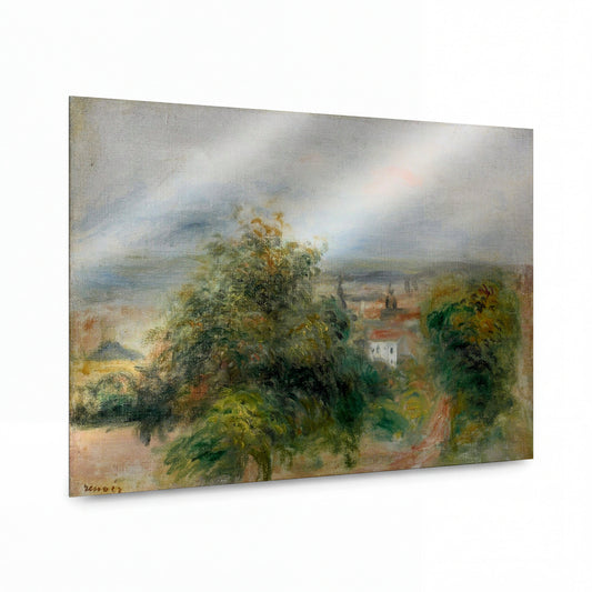 Obraz Pierre-Auguste Renoir — Essoyes Landscape — kovový obraz na hliníkovém panelu — kovový obraz na hliníkovém panelu