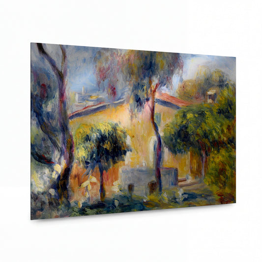 Obraz Pierre-Auguste Renoir — Domy v Cagnes — kovová reprodukce s vysokým leskem — kovová reprodukce s vysokým leskem