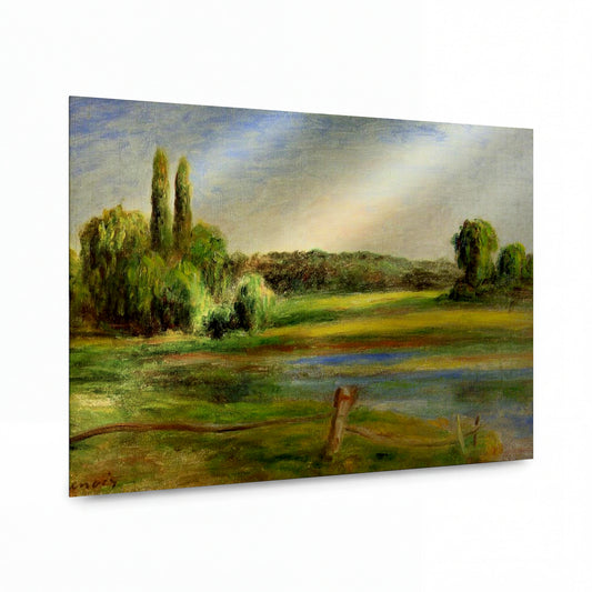Obraz Pierre-Auguste Renoir — Krajina s plotem — hliníkový panel s vysokým leskem — hliníkový panel s vysokým leskem