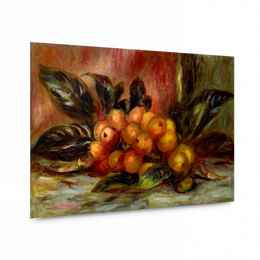 Obraz Pierre-Auguste Renoir — Medlar Branch, 1900 — luxusní reprodukce na kovu — luxusní reprodukce na kovu