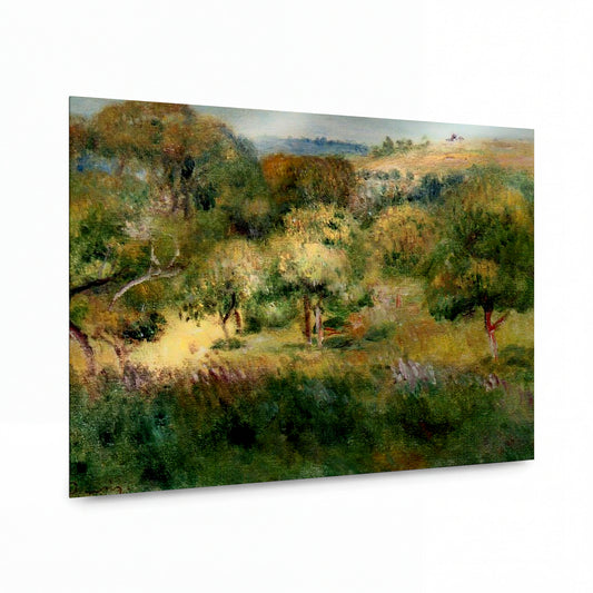 Obraz Pierre Auguste Renoir — The Edge of the Forest in Brittany — umělecký kovový obraz s vysokým leskem — umělecký kovový obraz s vysokým leskem