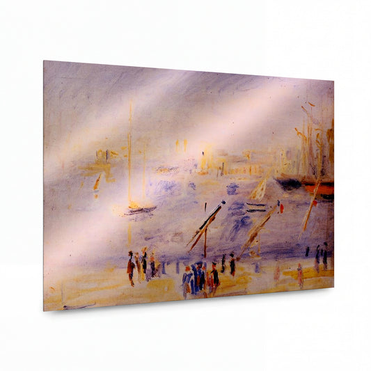 Obraz Pierre-Auguste Renoir — Starý přístav v Marseille — luxusní reprodukce na kovu — luxusní reprodukce na kovu