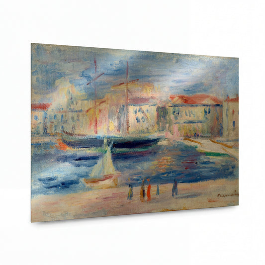Obraz Pierre-Auguste Renoir — Přístav Saint-Tropez — reprodukce na lesklém hliníkovém panelu