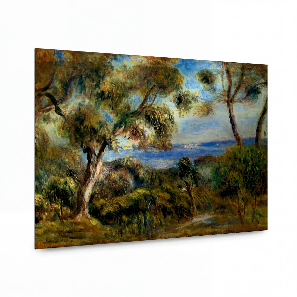 Obraz Pierre-Auguste Renoir — Moře u Cagnes — kovový obraz na hliníkovém panelu