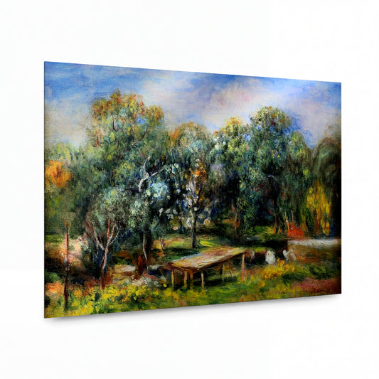 Obraz Pierre-Auguste Renoir — Landscape at Collettes — luxusní reprodukce na kovu — luxusní reprodukce na kovu