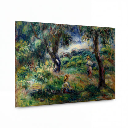 Obraz Pierre-Auguste Renoir — Landscape in Blue — umělecký kovový obraz s vysokým leskem — umělecký kovový obraz s vysokým leskem