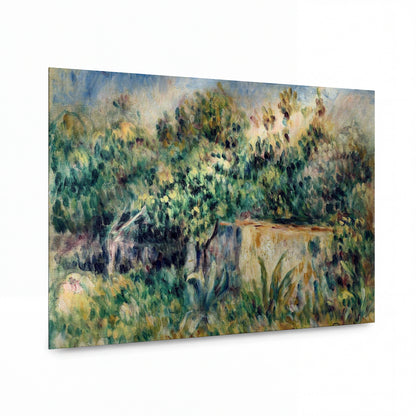 Obraz Pierre-Auguste Renoir — Landscape with Cabin — kovový obraz na hliníkovém panelu