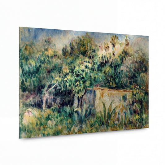 Obraz Pierre-Auguste Renoir — Landscape with Cabin — kovový obraz na hliníkovém panelu
